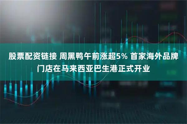 股票配资链接 周黑鸭午前涨超5% 首家海外品牌门店在马来西亚巴生港正式开业
