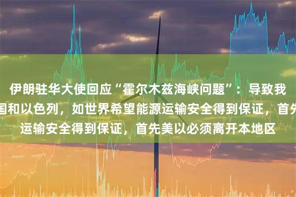 伊朗驻华大使回应“霍尔木兹海峡问题”：导致我们地区不安全的是美国和以色列，如世界希望能源运输安全得到保证，首先美以必须离开本地区