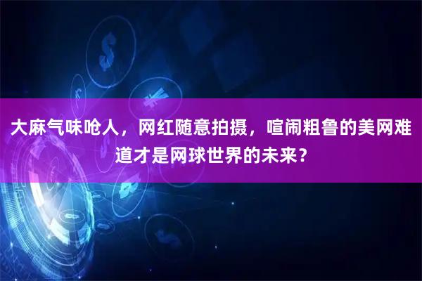 大麻气味呛人，网红随意拍摄，喧闹粗鲁的美网难道才是网球世界的未来？